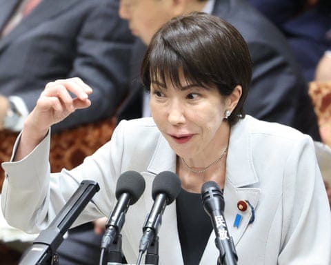 Japan prime minister Sanae Takaichi gestures as she speaks in parliament Japan prime minister Sanae Takaichi gestures as she speaks in parliament