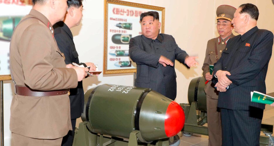 North Korea shows off smaller nuke warhead it says fits on missiles aimed at ROK North Korea shows off smaller nuke warhead it says fits on missiles aimed at ROK
