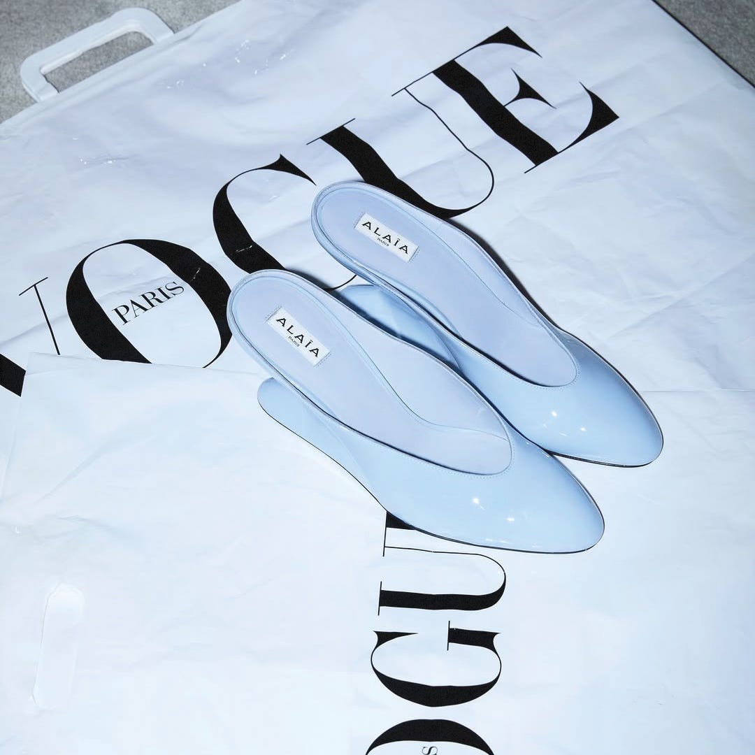vogue france april 2025 alaia shoes