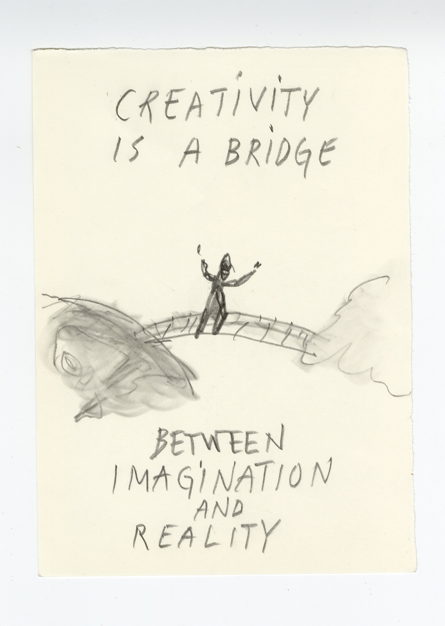 Black and white pencil drawing by Michele de Lucchi