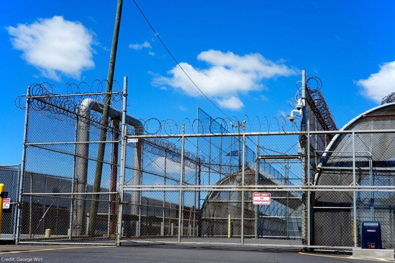 A detention facility near Newark Airport. A detention facility near Newark Airport.
