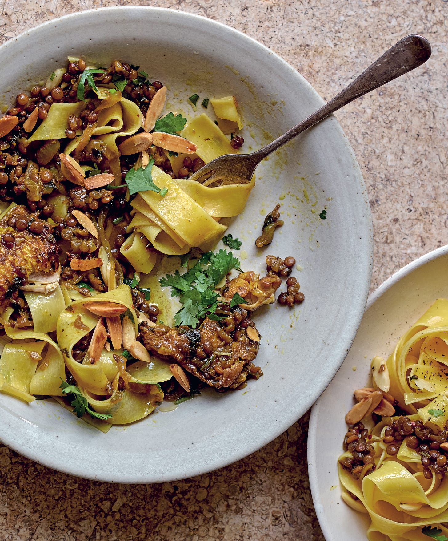 Chicken and lentil r'fissa with pasta recipe Chicken and lentil r'fissa with pasta recipe