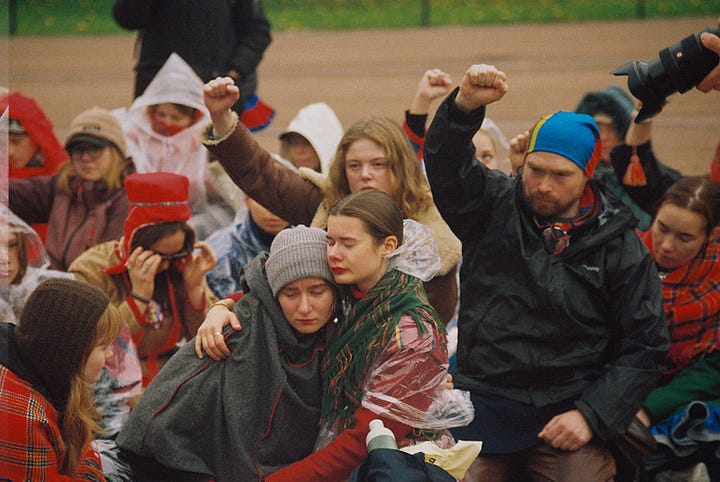 European capitalism swallows everyone, including the last indigenous peoples of Europe, the Sami. Protest photos via FlickR