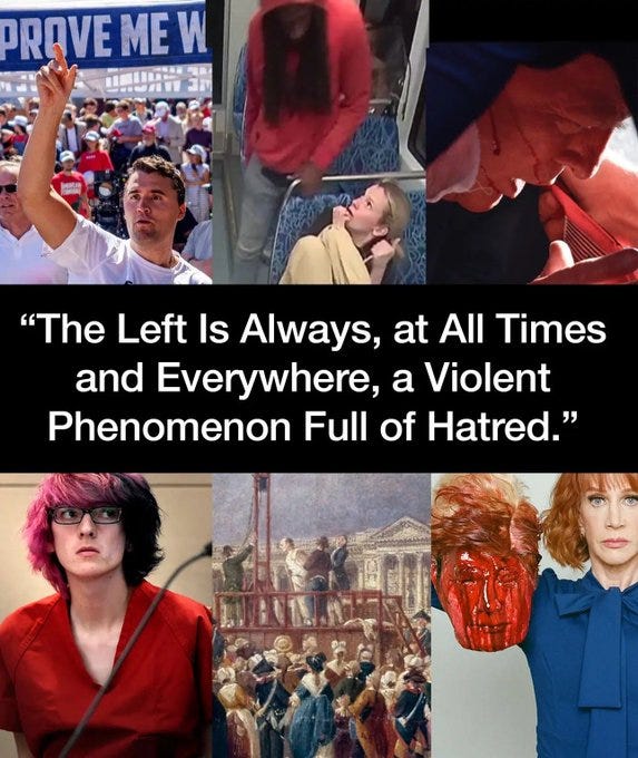 A man in a white shirt raising his hand at a crowded event with a "PROVE ME WRONG" sign. A person in a red hoodie on a bus. A woman with long hair covering her face. A person with pink hair and glasses wearing a red shirt. A historical painting of a guillotine with a crowd. A close-up of a person with red hair and a mask. A woman in a blue dress with red hair.