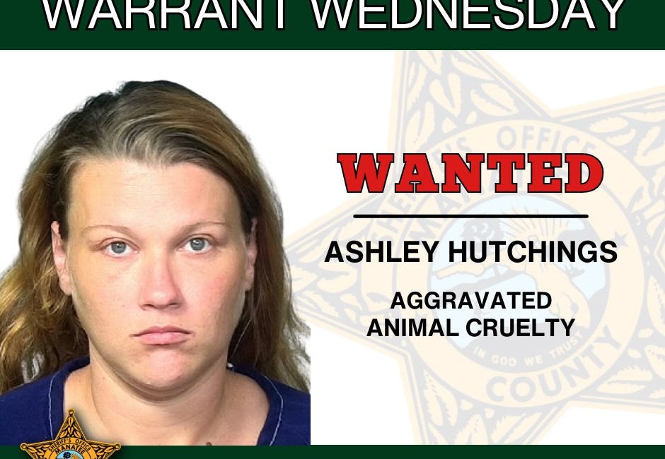 Woman Wanted in Manatee County on Aggravated Animal Cruelty Charge