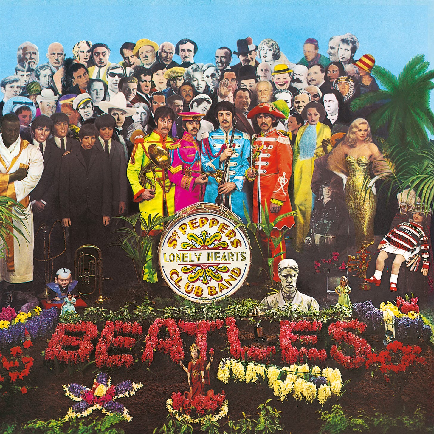 Sgt. Pepper's Lonely Hearts Club Band album cover, 1967, by Peter Blake and Jann Haworth Sgt. Pepper's Lonely Hearts Club Band album cover, 1967, by Peter Blake and Jann Haworth