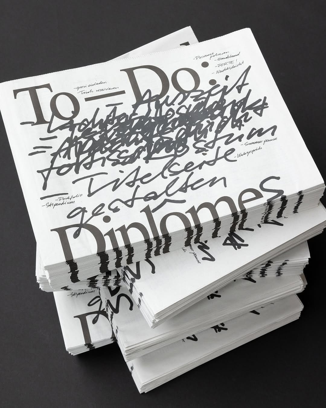 Jonas Bader – Cyrill Heinen / [internship at] Atelier HKB, To-Do: HKB Diplomkampagne 24, HKB Viskom, HKB Bern, 2024 [Typographic Poster Design Inspiration]