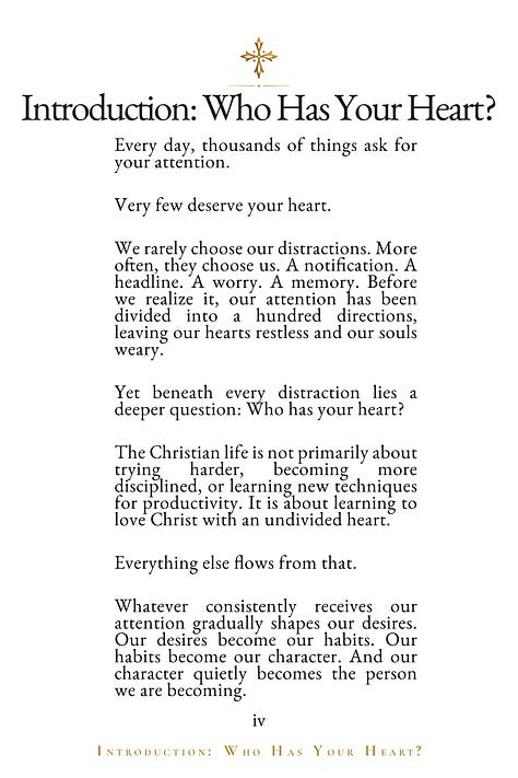 Designed book cover and page layout for The Little Book of Holy Attention