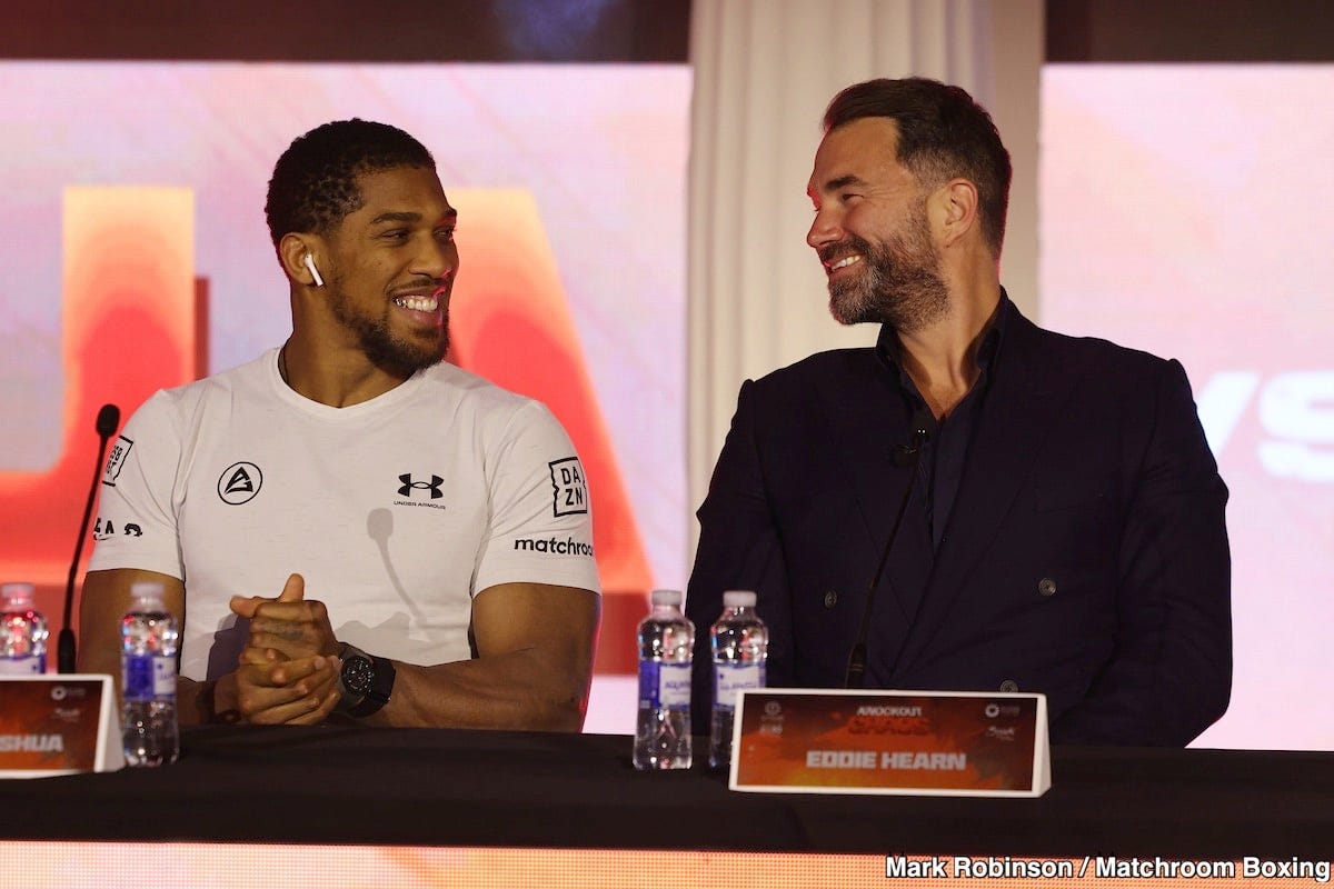 Image: Eddie Hearn: Anthony Joshua vs. Jake Paul Fight a "Catastrophic Mismatch" But Financially Obscene