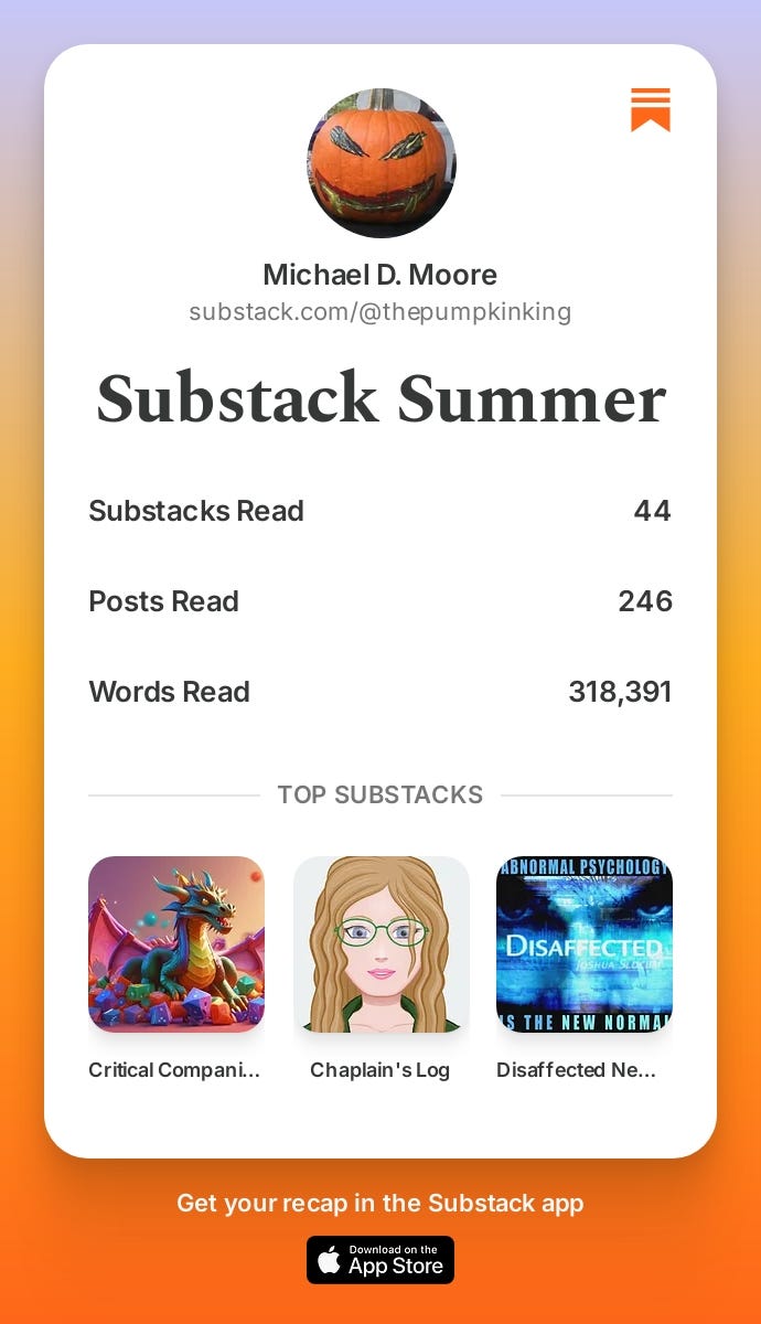 My Substack Summer - The Court of the Pumpkin King