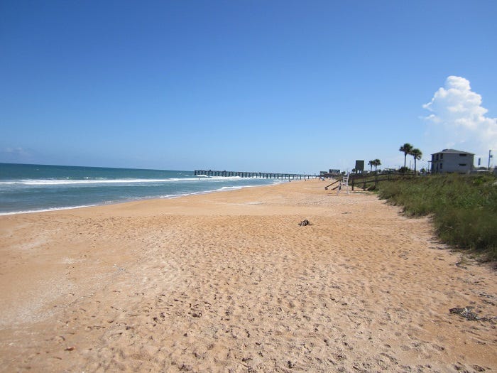 Typical beach at Flagler Beach