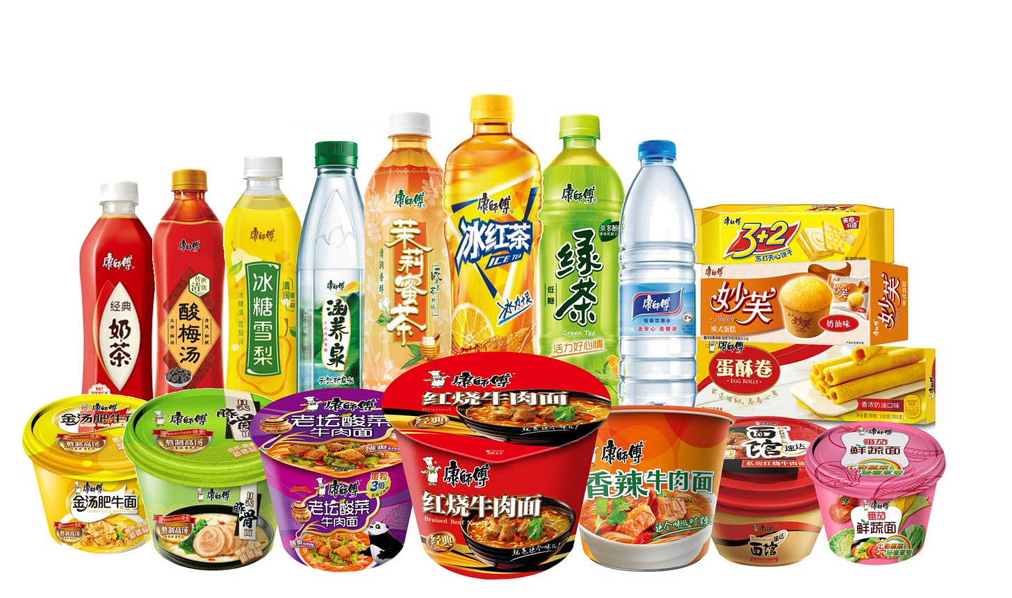 Chinese food and beverage giant Master Kong sees shares