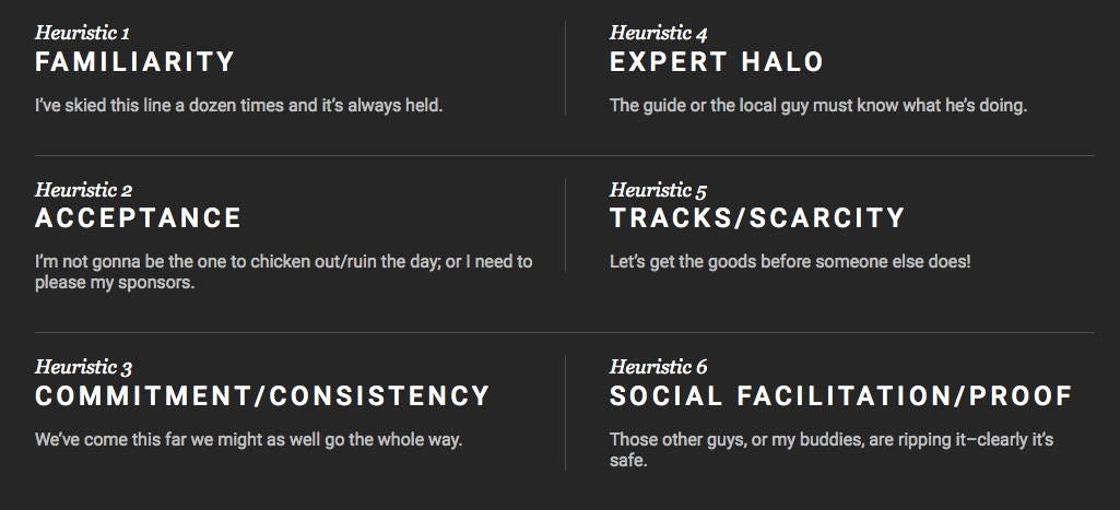 The Human Factor: Heuristic Traps In The Backcountry – Weston The Human Factor: Heuristic Traps In The Backcountry – Weston