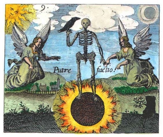 In alchemy, nigredo, or blackness, means putrefaction or decomposition ...