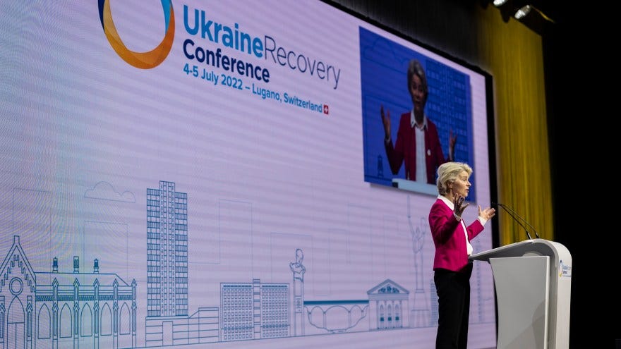 EU Von der Leyen Ukraine Recovery Conference EU Von der Leyen Ukraine Recovery Conference
