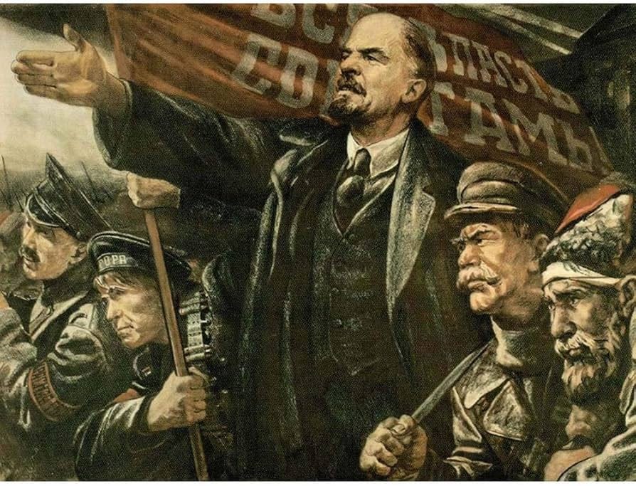 Amazon.com: Wee Blue Coo Lenin October Soviet USSR Communism Revolution  Unframed Wall Art Print Poster Home Decor Premium: Posters & Prints