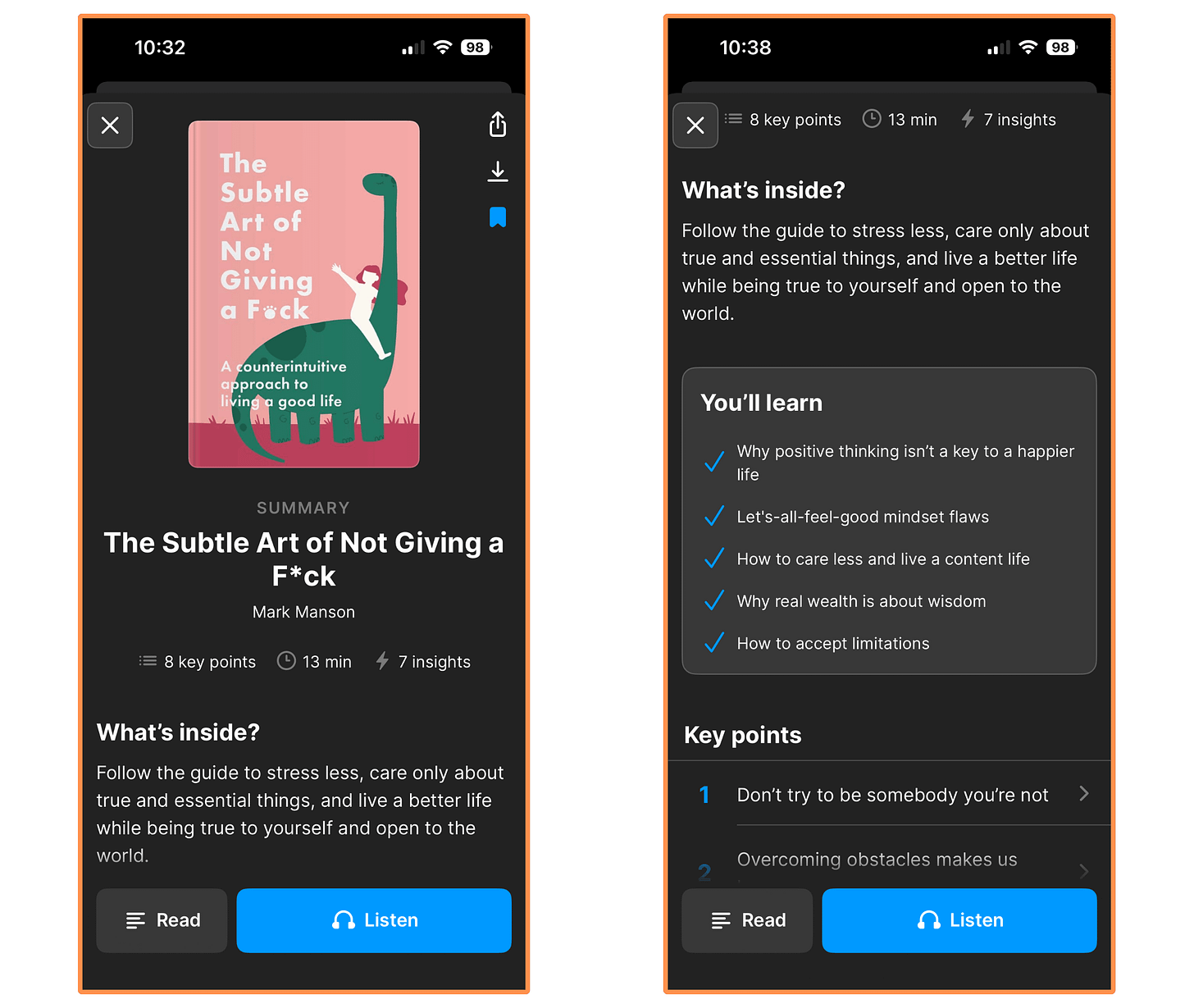 Headway's cover of the book The Subtle Art of Not Giving a F*ck