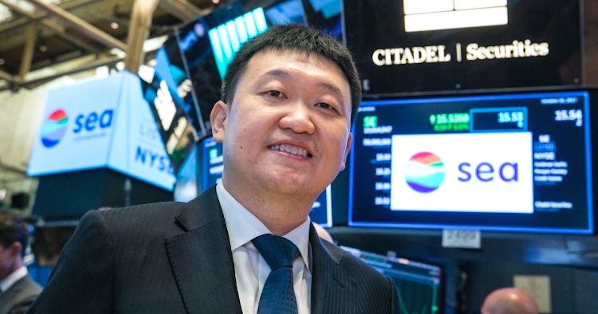Sea co-founder Forrest Li lost almost US$18B in stock crash