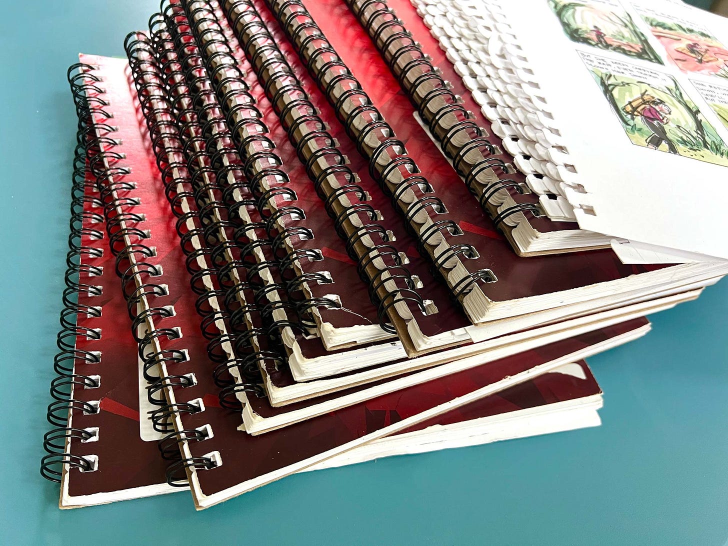 Photograph of Koh-i-noor Bristol Smooth Sketchbook used by cartoonist K. Woodman-Maynard. 