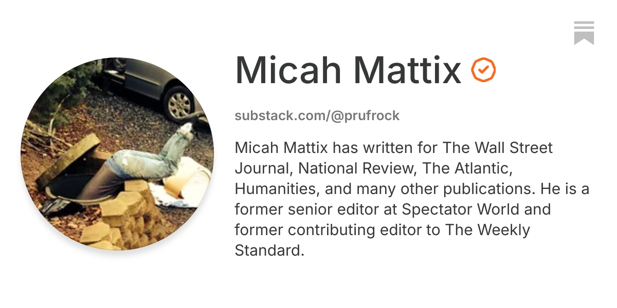 Micah Mattix | Substack