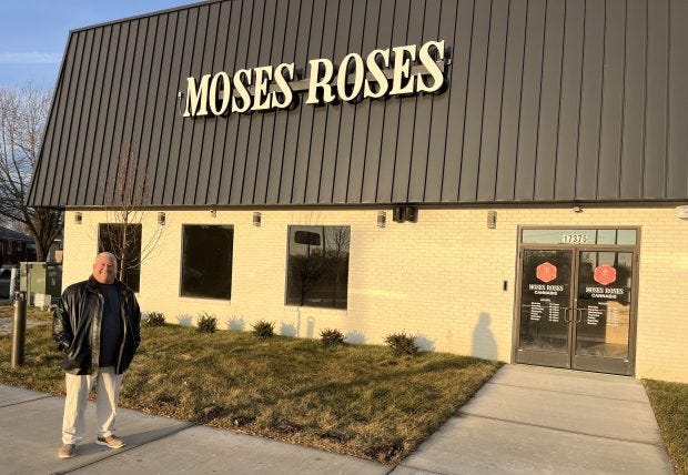 Moses Roses attorney Chris Aiello in front of the company's new dispensary in Eastpointe.MACOMB DAILY PHOTO