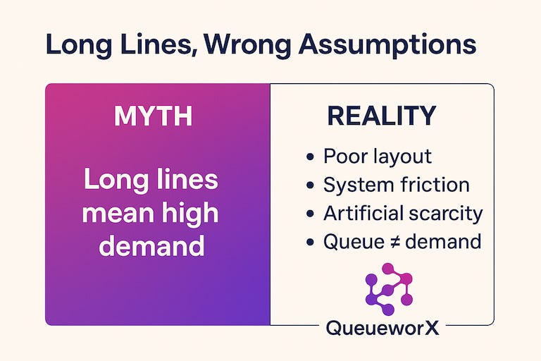 Busting the myth — what that long queue really means