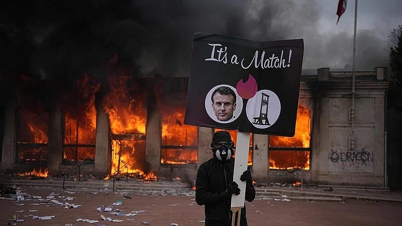 Violent protests in France Violent protests in France