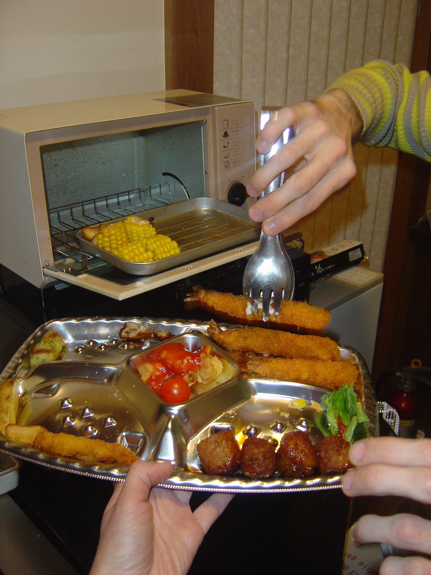 Supermarket's greasy christmas dinner ready to be cooked (this is not osechi).