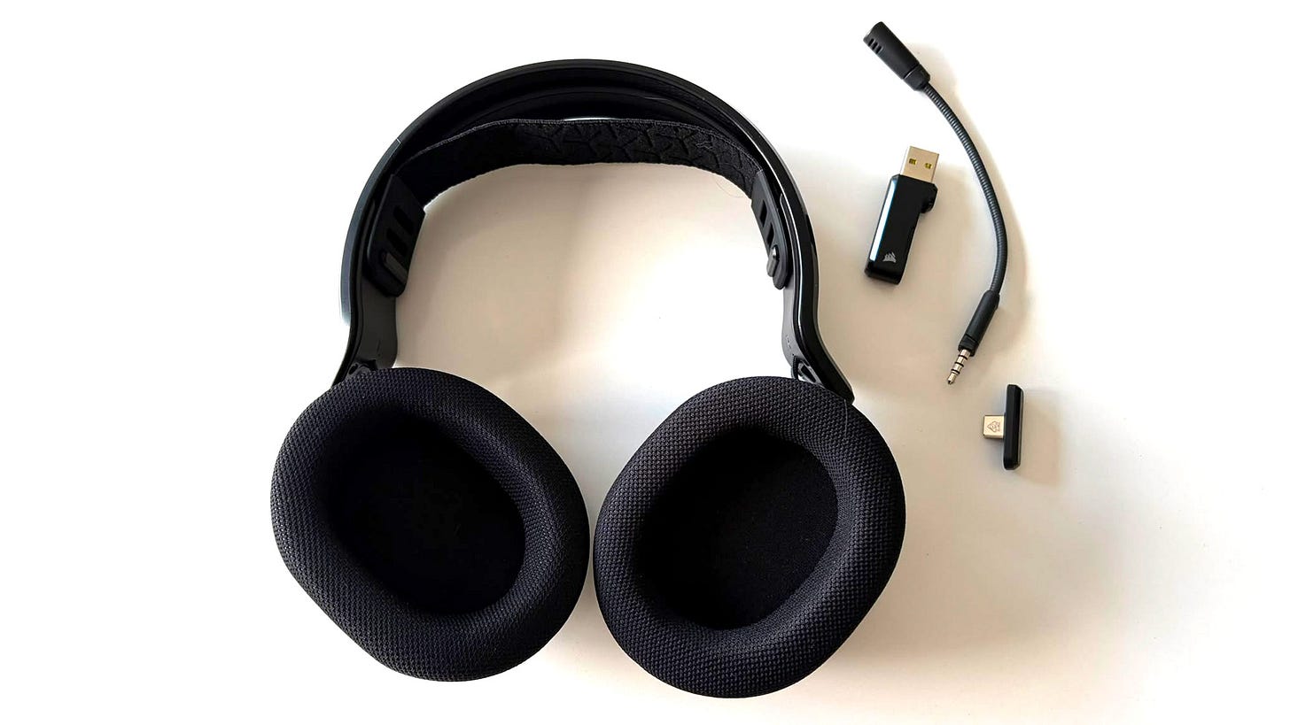 Corsair HS35 v3 receiver and mic