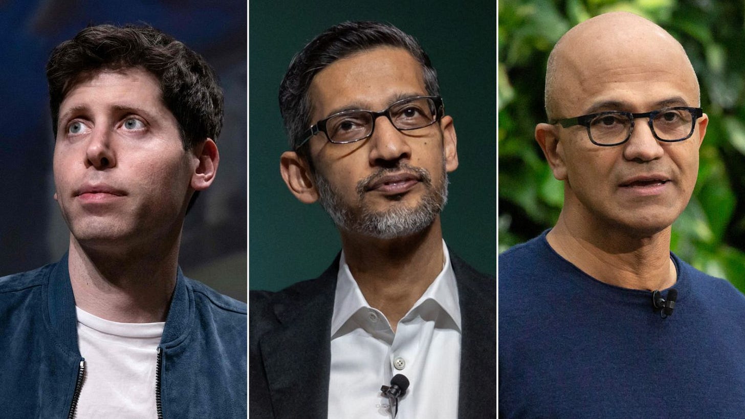CEOs of OpenAI, Google and Microsoft to join other tech leaders on federal  AI safety panel | CNN Business