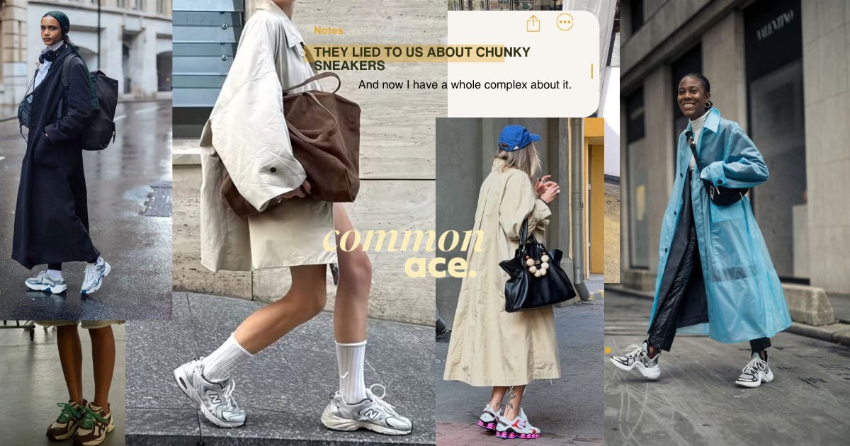 Everything you’ve been told about a chunky shoe and your legs