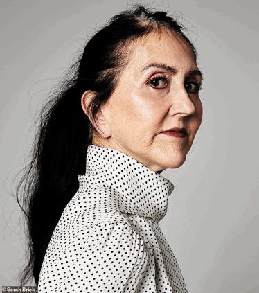 Liz Jones (pictured) discovered that she had two clumps of knotted dreadlocks one day. The UK-based writer couldn't believe it when she realised her hair was falling out