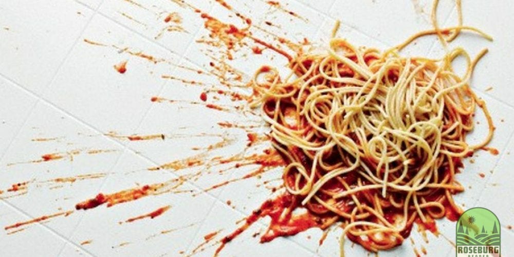 spaghetti at a wall.