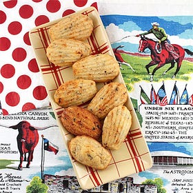 Savory cheddar madeleines with a kick