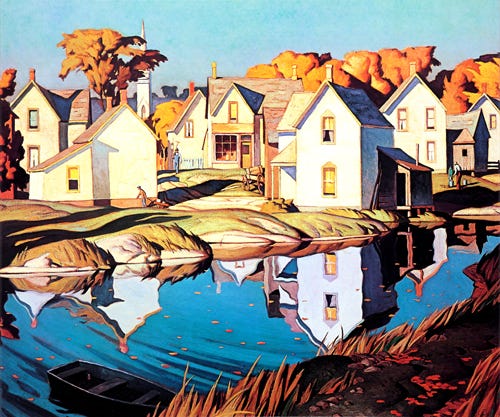 White Village by A.J.Casson - RoyalCanvas.ca White Village by A.J.Casson - RoyalCanvas.ca