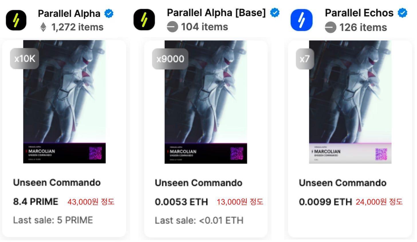 패러렐(Parallel TCG)하면 하루에 얼마 버나? (1. P2E편) - by 210.eth