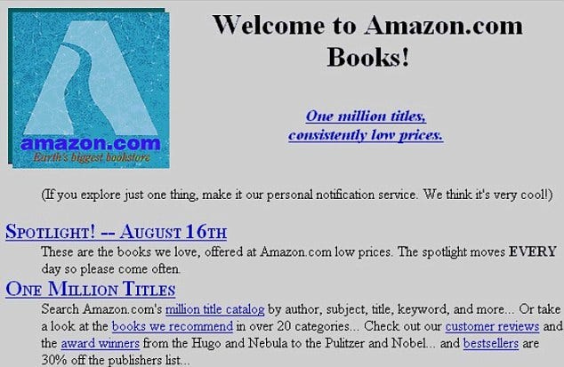 What Amazon Looked Like When It Launched - Business Insider