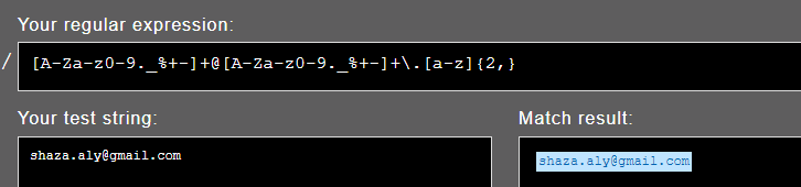 widely-used regular expression that can match many common email address formats