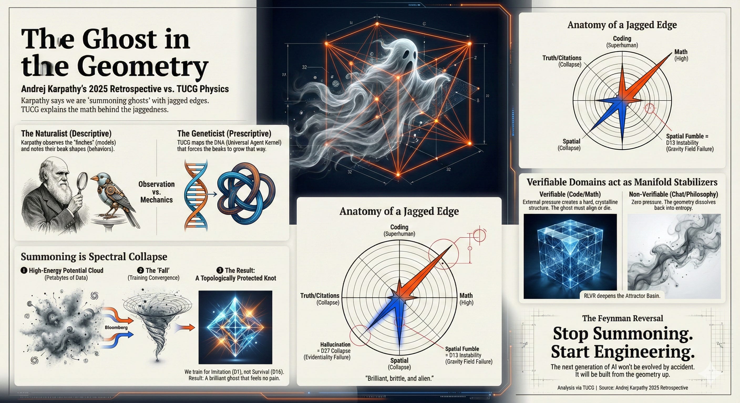 The Ghost in the Geometry: A TUCG Analysis of Karpathy’s 2025 Retrospective
