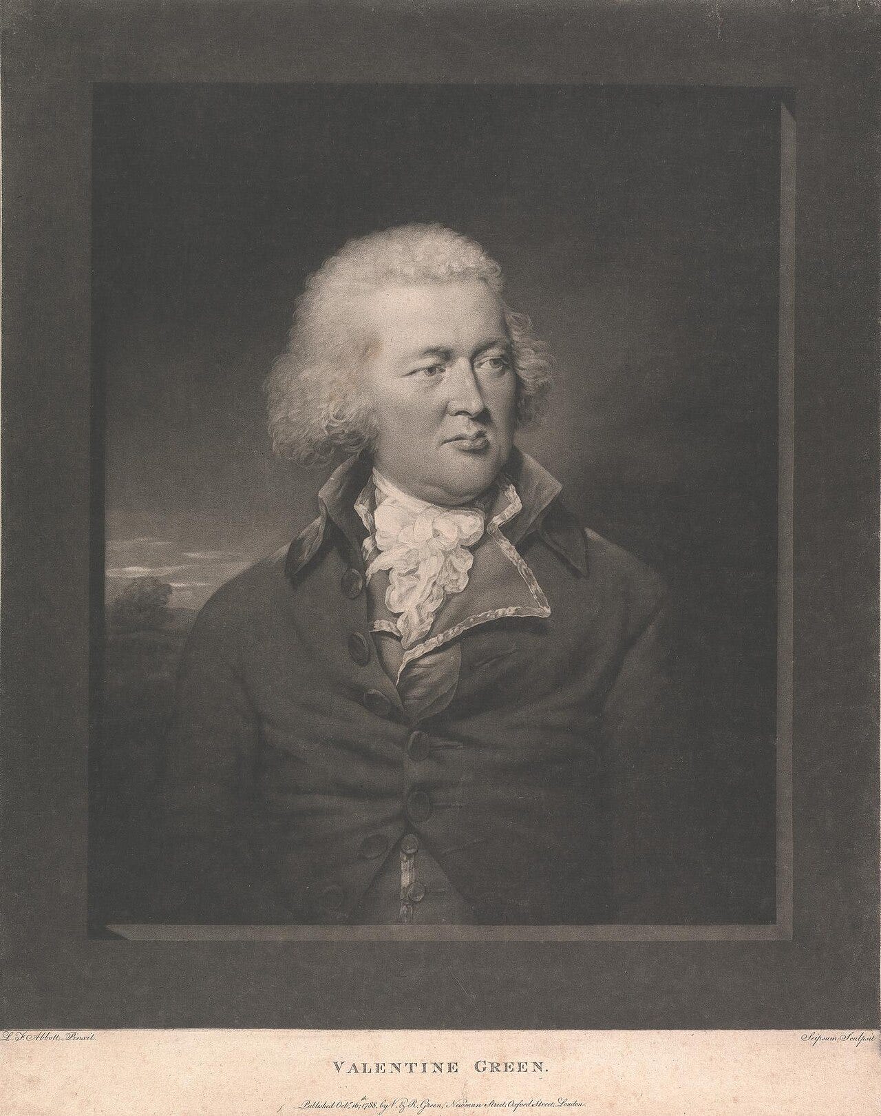 Valentine Green Reynolds mezzotint portrait Valentine Green Reynolds mezzotint portrait