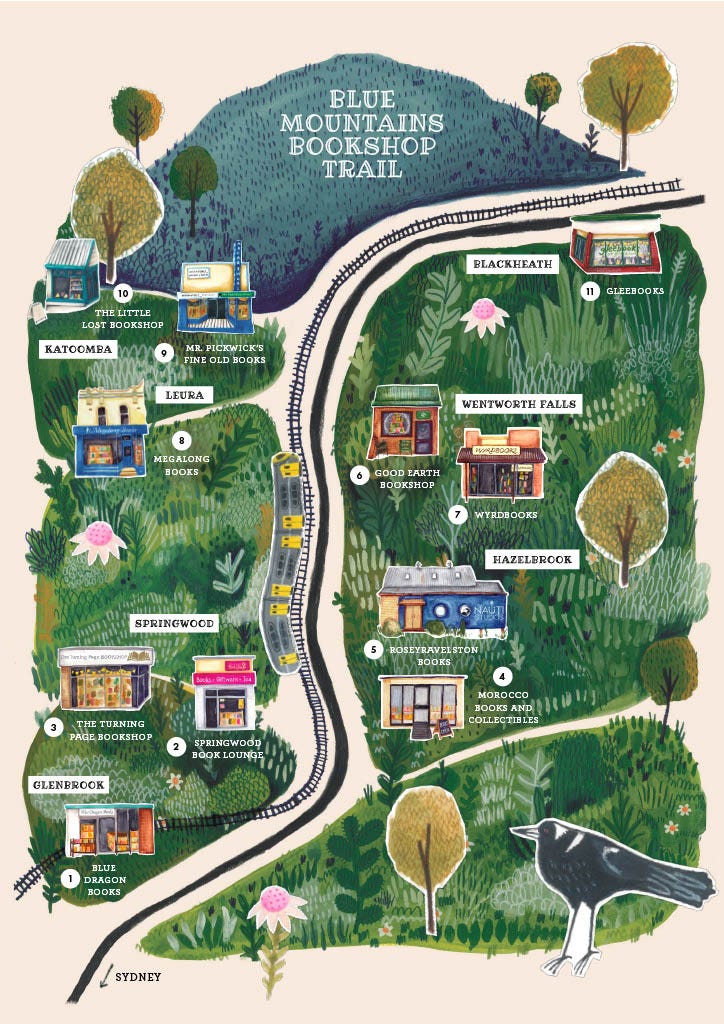 blue mountains bookshop trail map blue mountains bookshop trail map