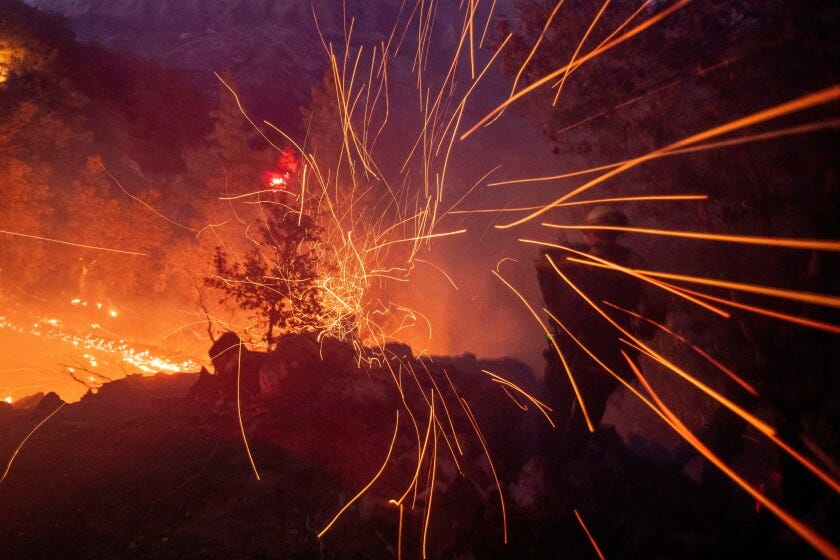 Eaton Fire burns in Altadena, California