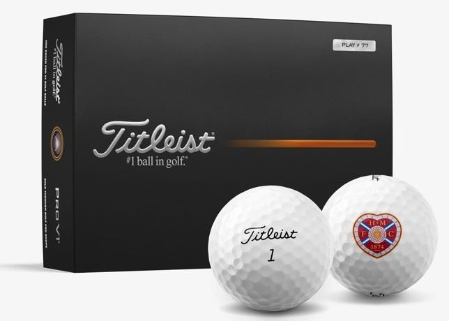 Hearts FC Logo Golf Balls