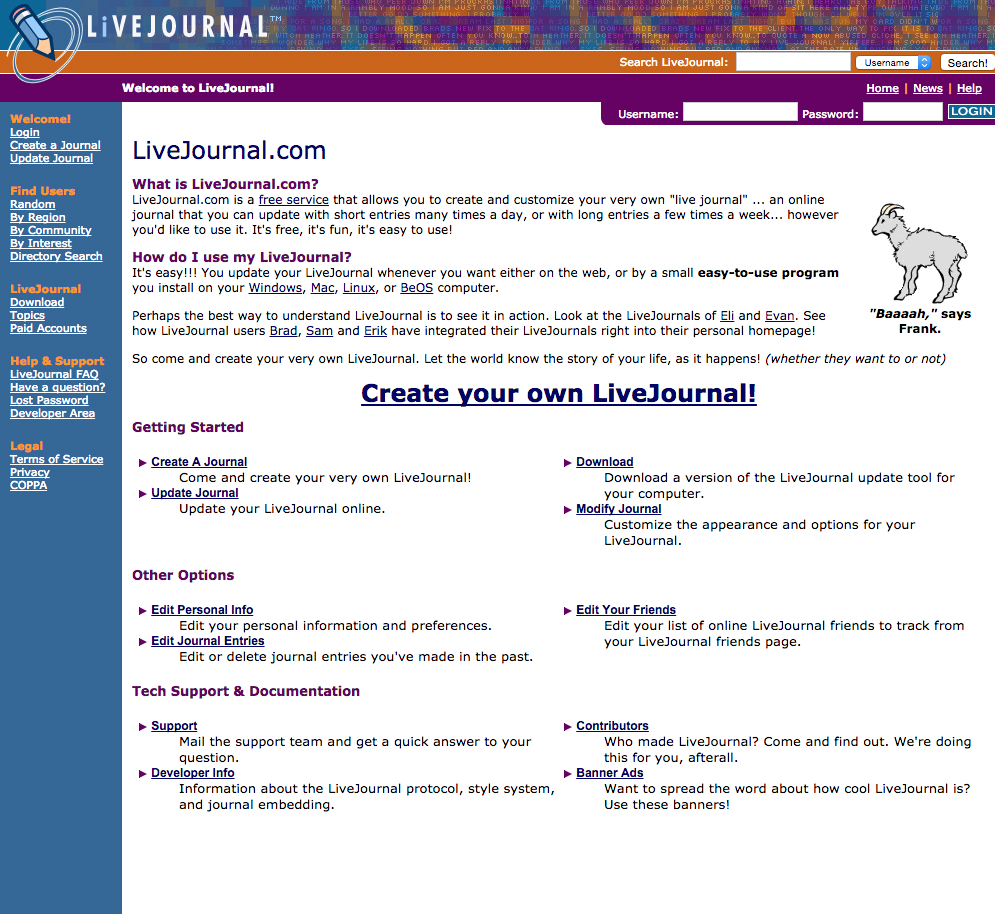 March 1999- today? Livejournal is still live?? Mood: Surprised 😯 :  r/nostalgia