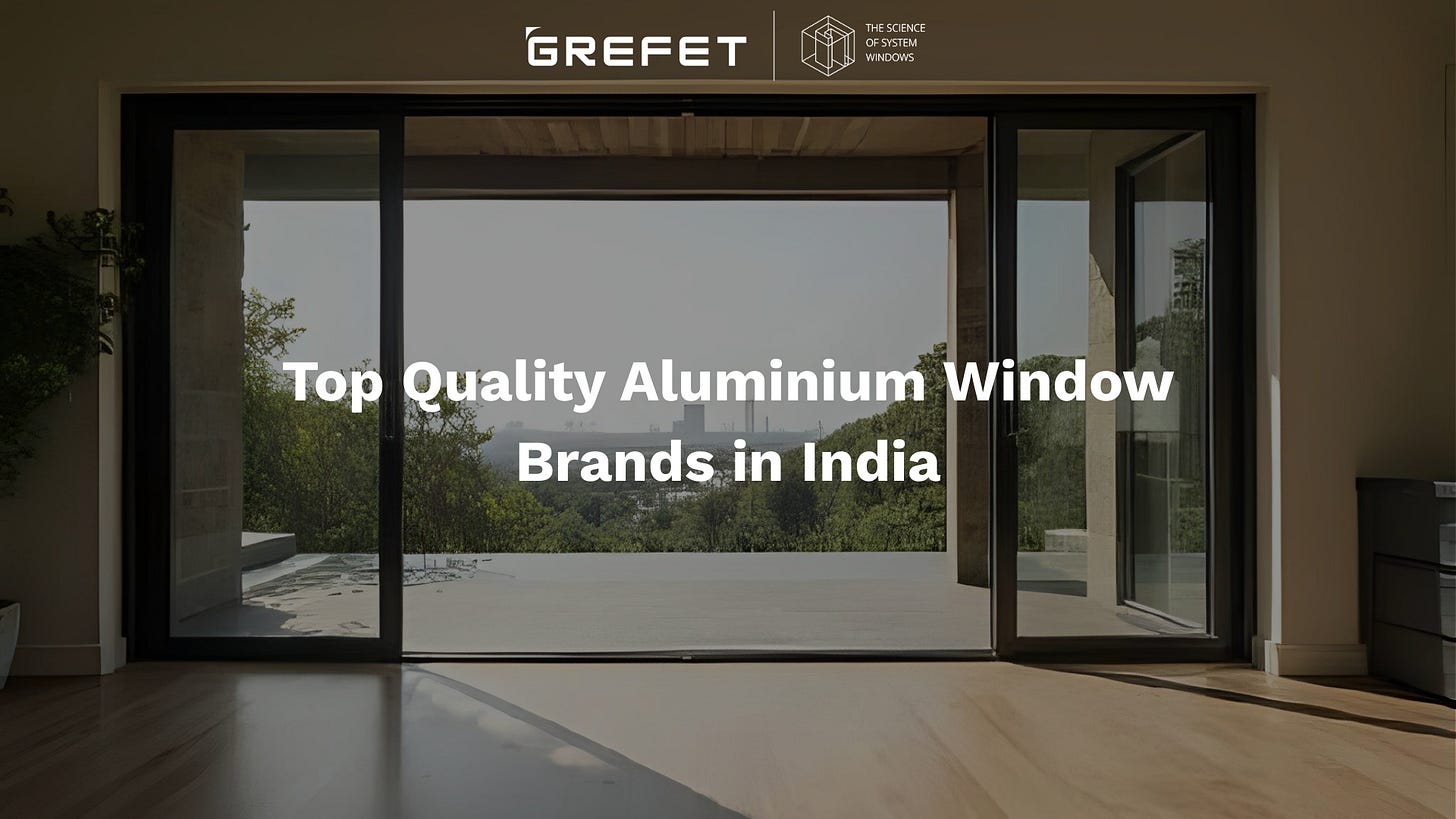 Top quality aluminium windows in a modern Indian home by GREFET