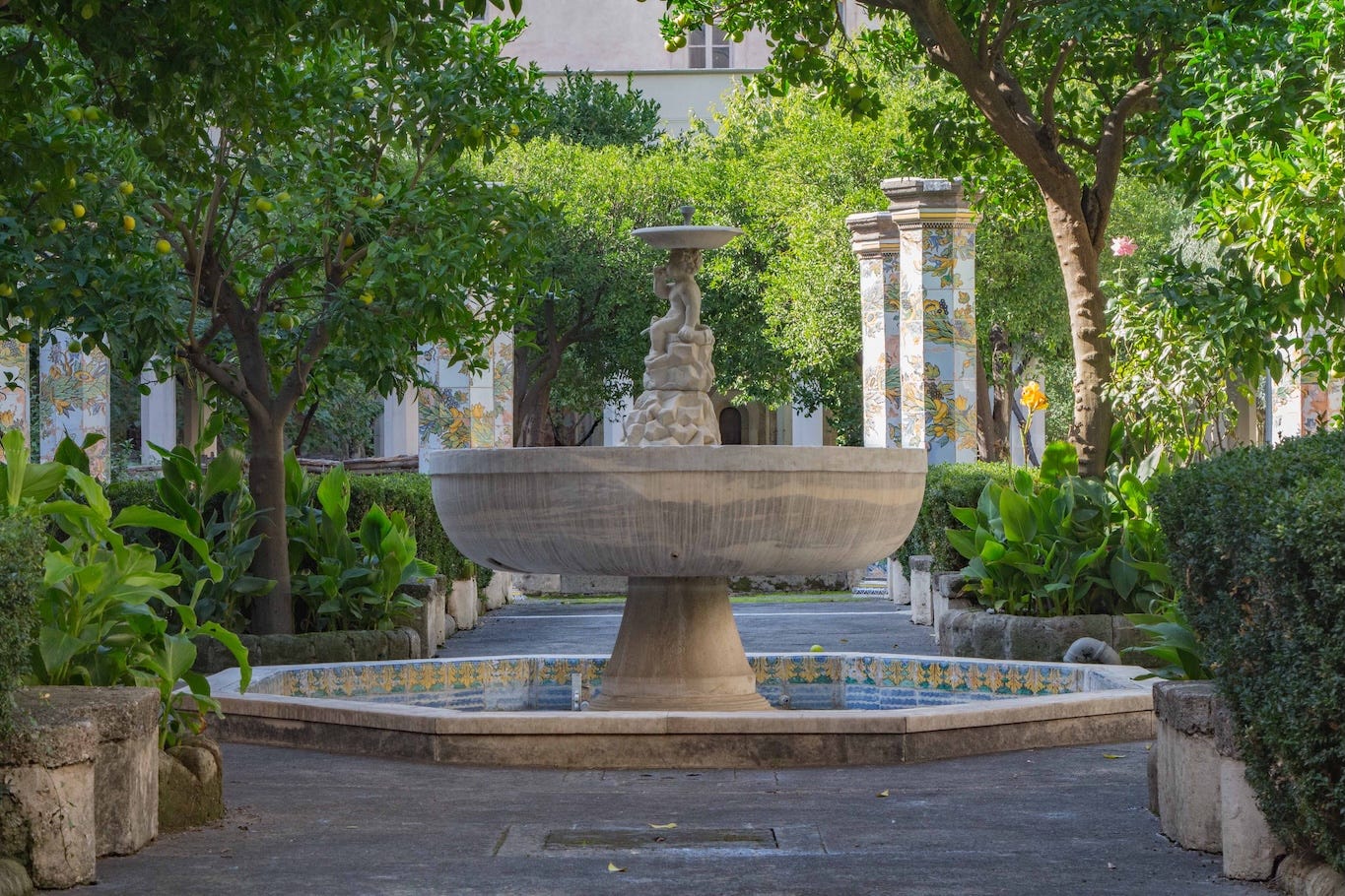 The Cloister of Santa Chiara, Naples, photograph taken by the author