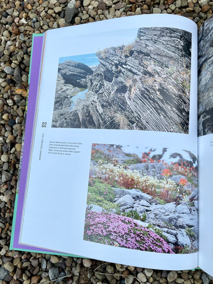 Natural inspiration for crevice gardens and the plants that grow in them in Paul's book, The Crevice Garden.