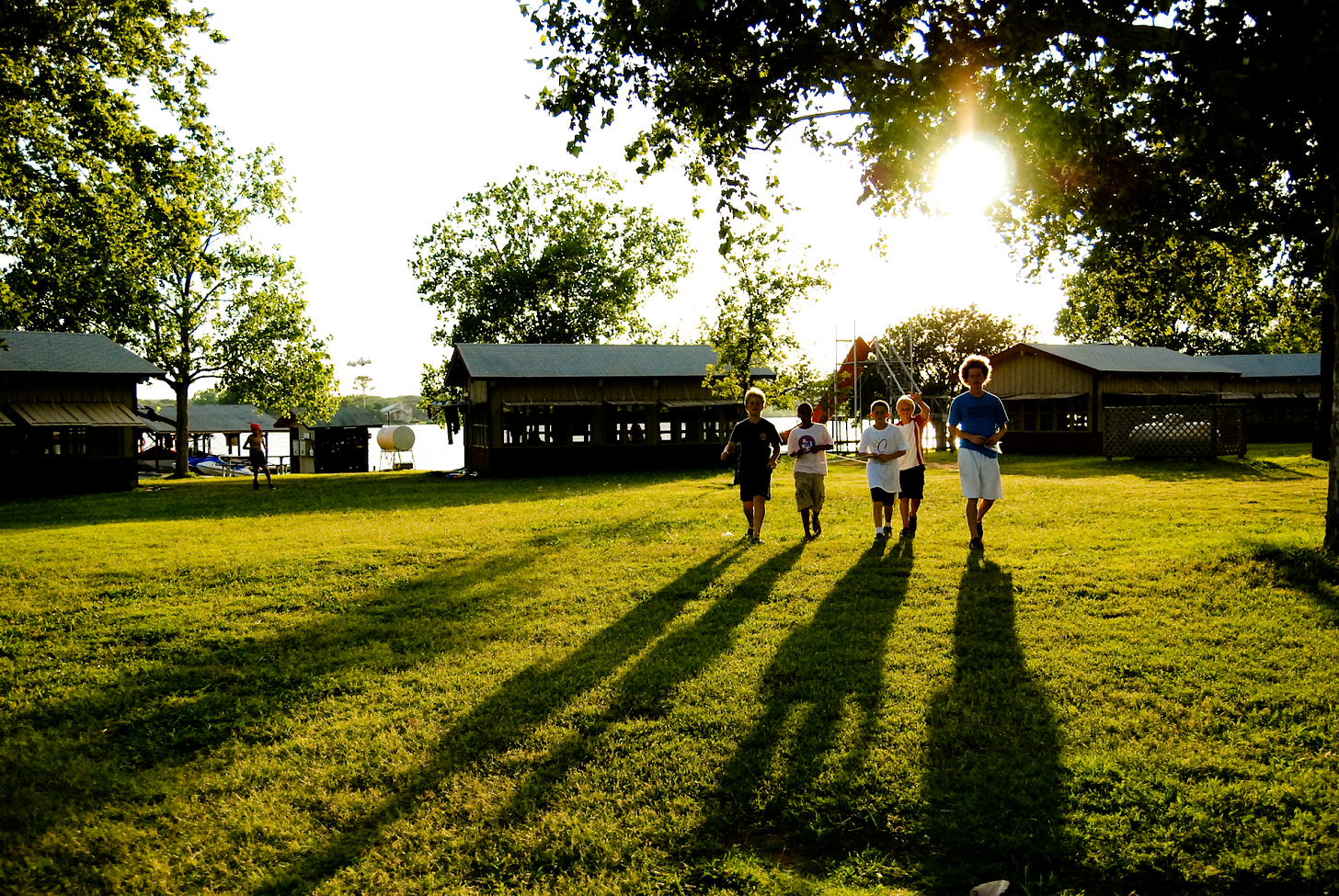 campers walking together