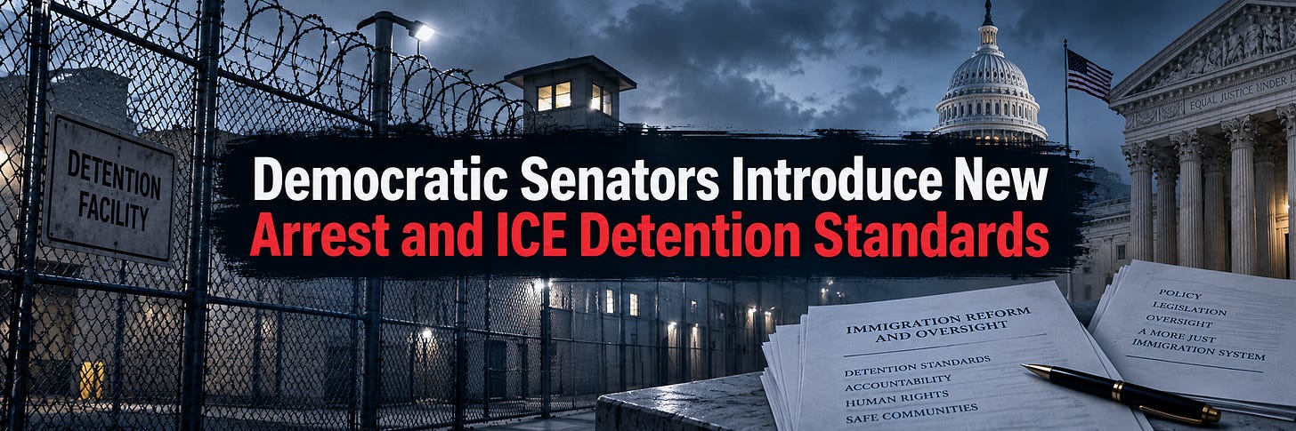 Democratic Senators Introduce New Arrest and ICE Detention Standards. Democratic Senators Introduce New Arrest and ICE Detention Standards.