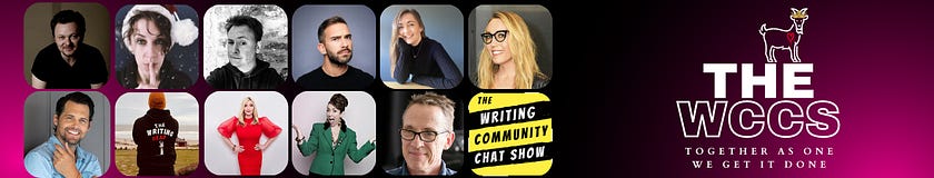 WRITE, CONNECT, GROW, With The Writing Community Chat Show.